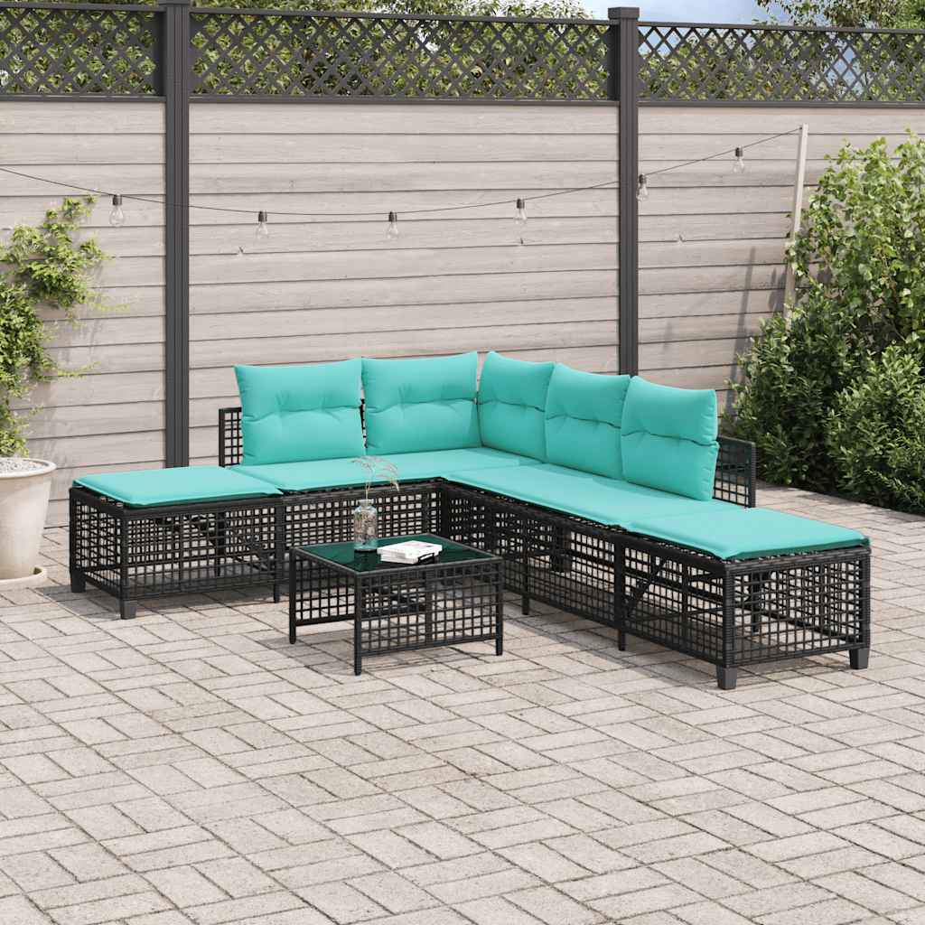Set divano angolare da giardino a 3 pz con Cuscini