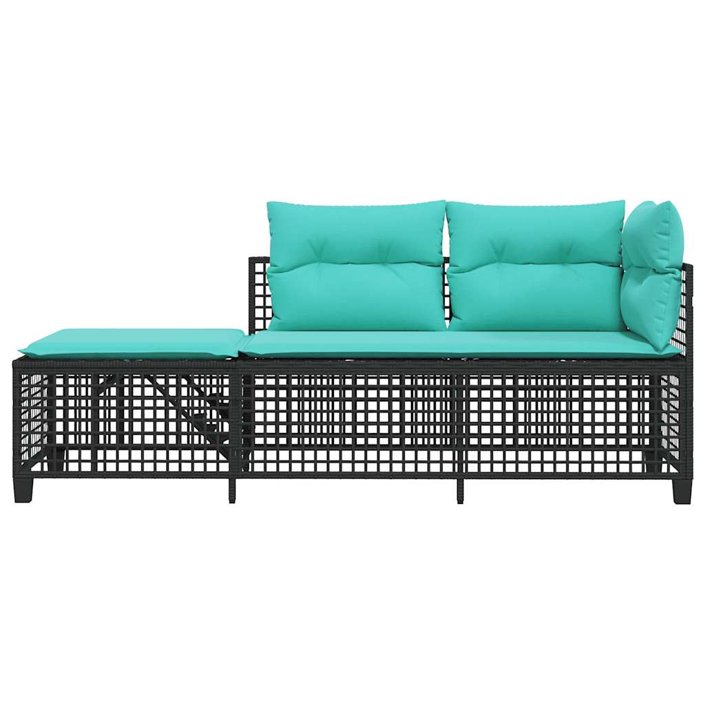 Set divano angolare da giardino a 3 pz con Cuscini