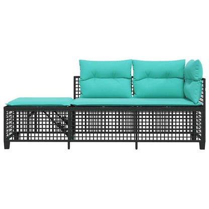 Set divano angolare da giardino a 3 pz con Cuscini