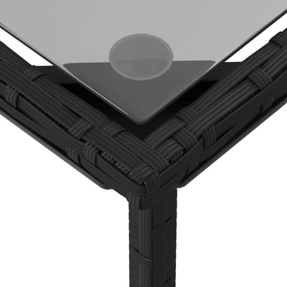 Set Divani da Giardino 3 pz con Cuscini in Polyrattan Nero | homemem39
