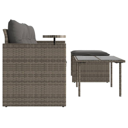 Set Divani da Giardino 3 pz con Cuscini in Polyrattan