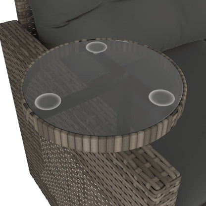 Set Divani da Giardino 3 pz con Cuscini in Polyrattan