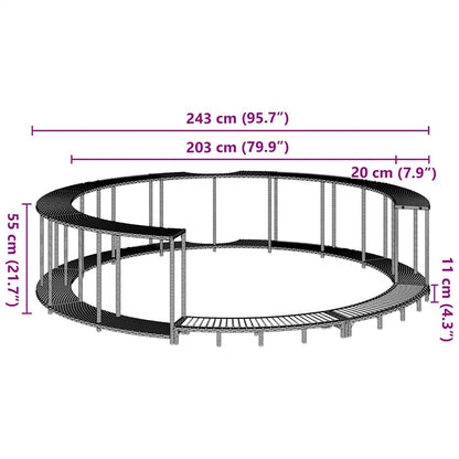 Bordo per Vasca Spa con Portaoggetti&Gradino Polyrattan Grigio - homemem39