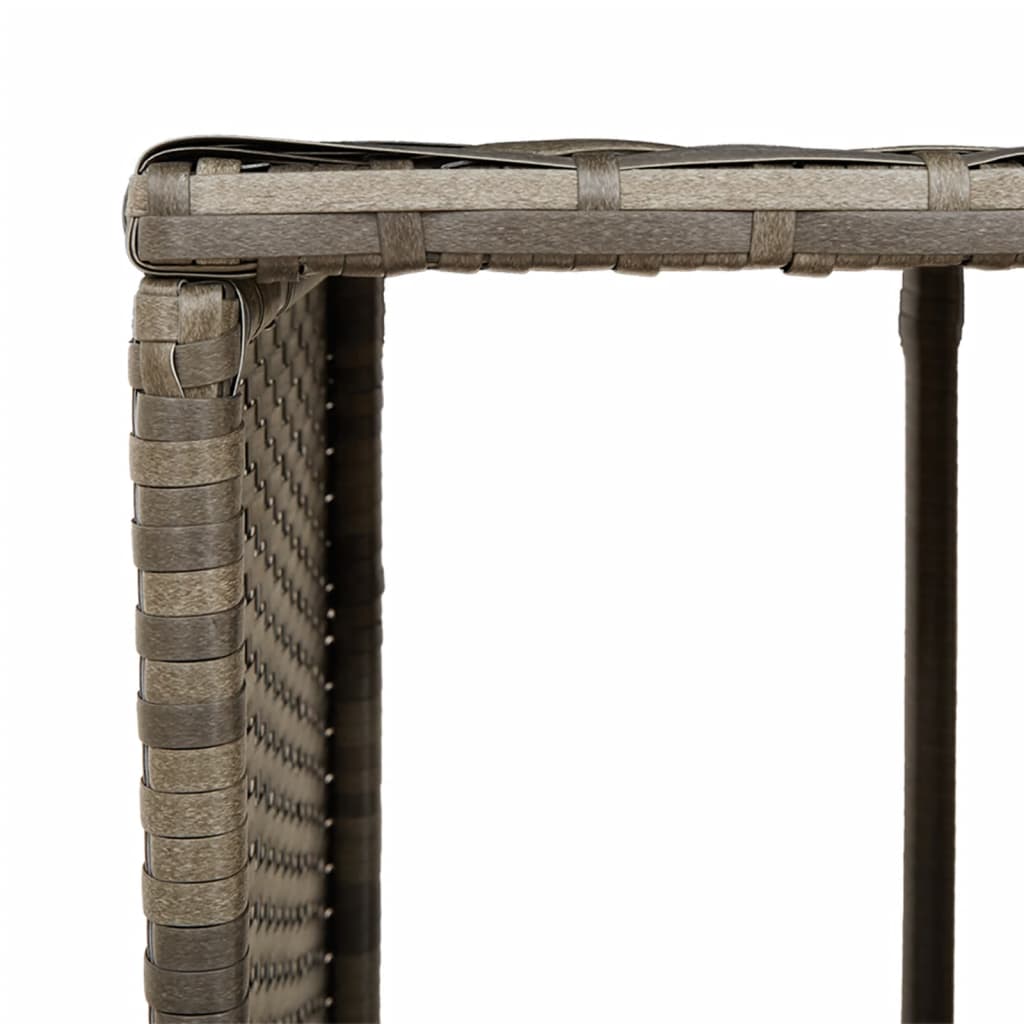 Bordo per Spa Grigio in Polyrattan e Legno Massello di Acacia - homemem39