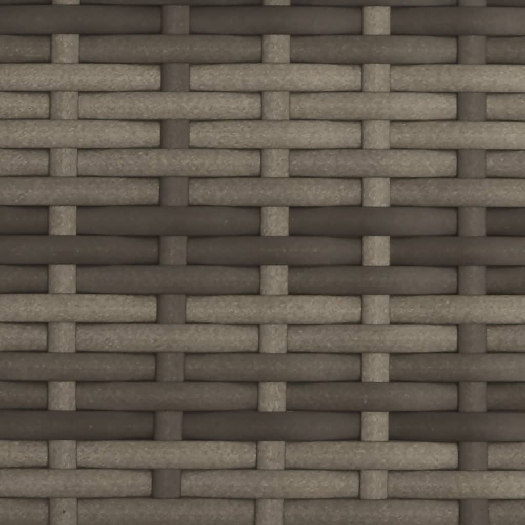 Lettino prendisole doppio con baldacchino e cuscini grigio in polyrattan