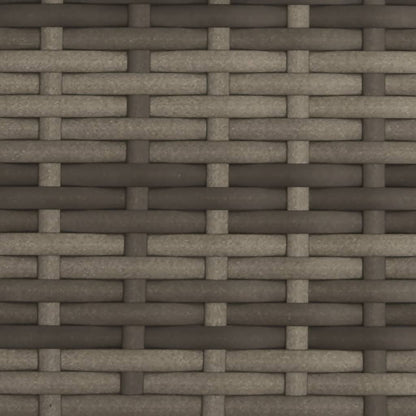 Lettino prendisole doppio con baldacchino e cuscini grigio in polyrattan