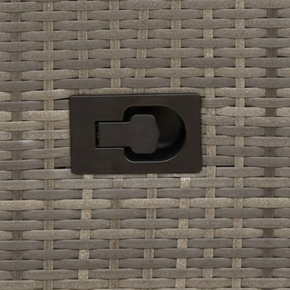 Sedie da giardino reclinabili 2 pz con cuscini grigie in polyrattan