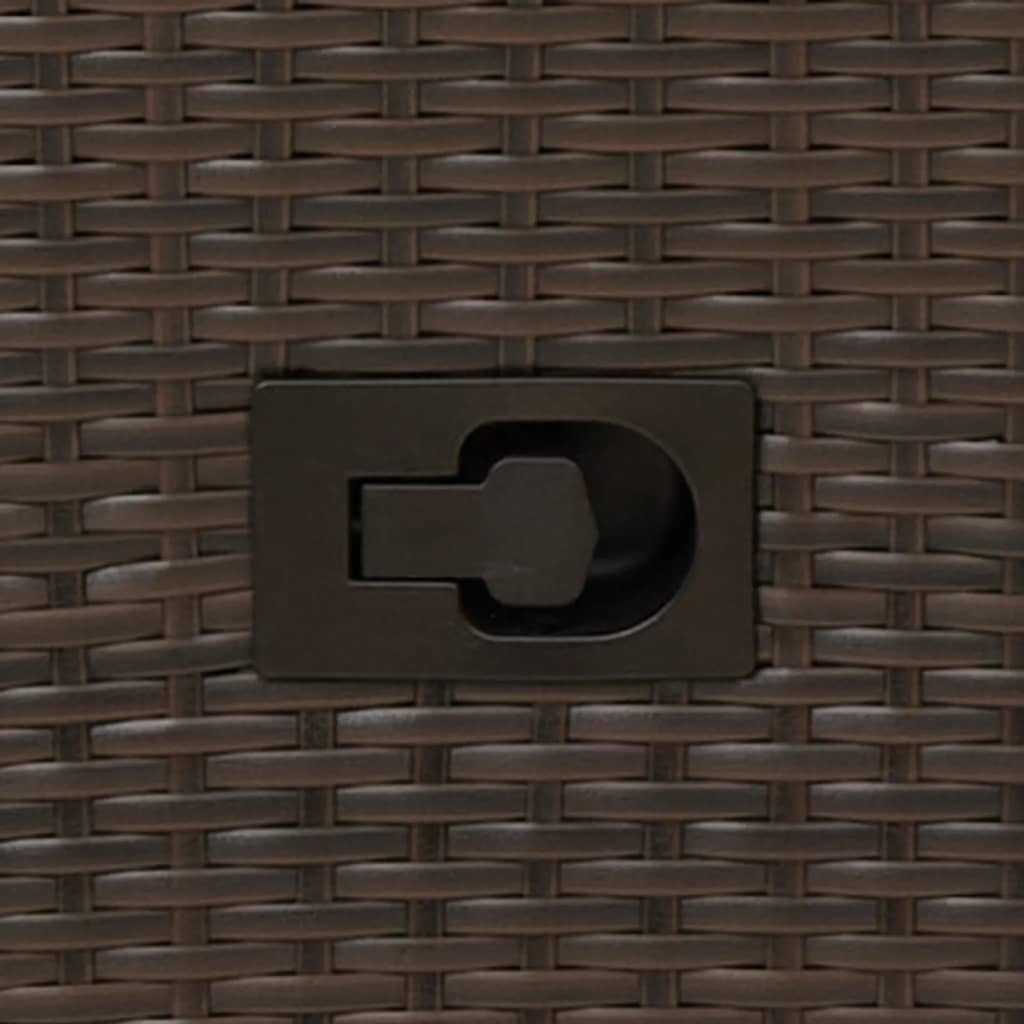 Set Bistrò 3 pz con Cuscini Marrone in Polyrattan