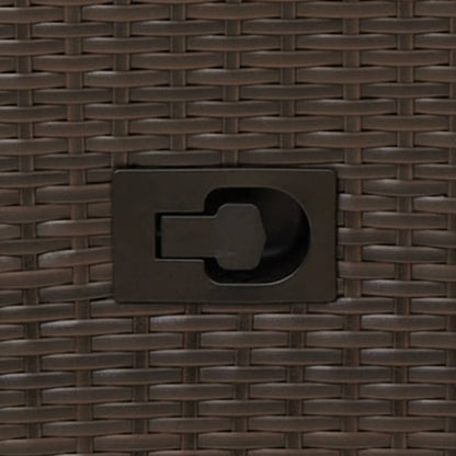 Set Bistrò 3 pz con Cuscini Marrone in Polyrattan