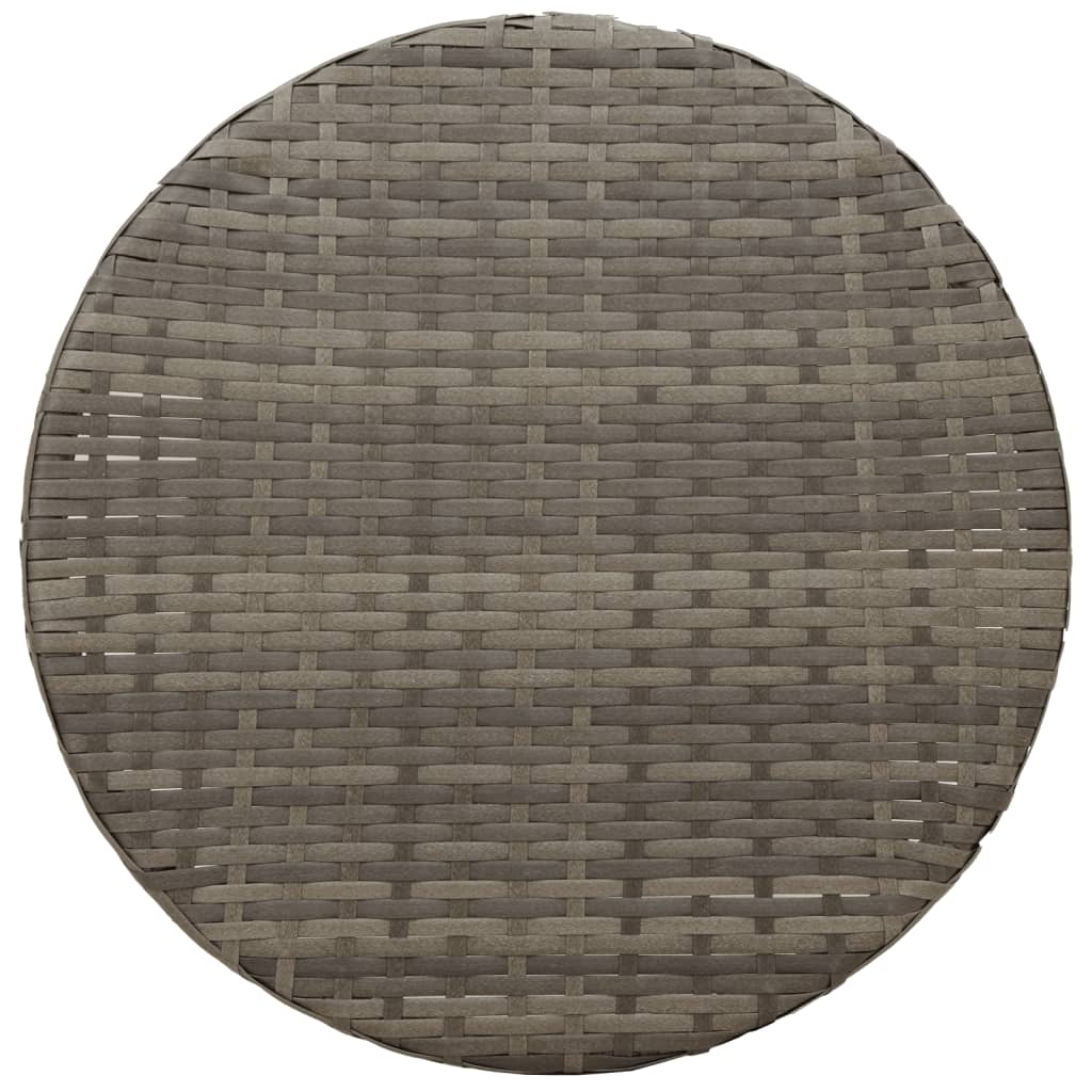 Set da Bistrò 3 pz con Cuscini Grigio in Polyrattan - homemem39
