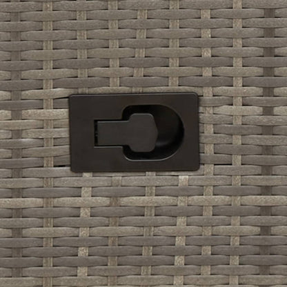 Set da Bistrot 3 pz con Cuscini Grigio in Polyrattan - homemem39