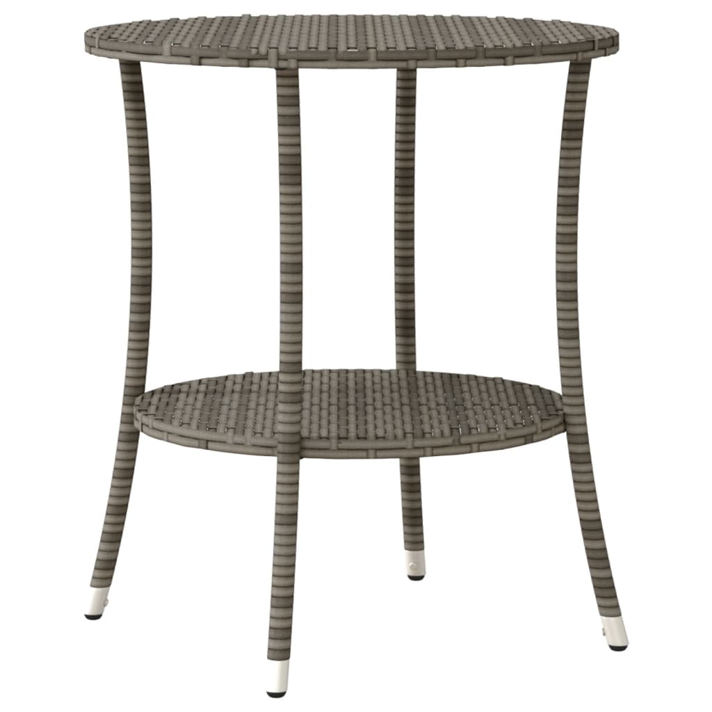 Set da Bistrot 3 pz con Cuscini Grigio in Polyrattan