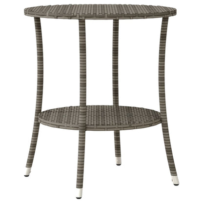 Set da Bistrot 3 pz con Cuscini Grigio in Polyrattan