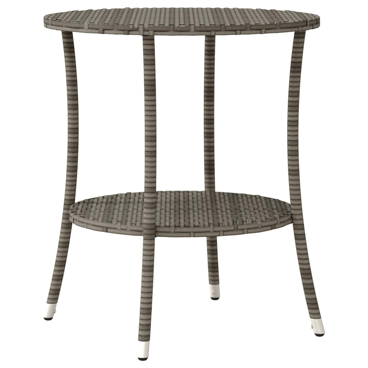 Set da Bistrot 3 pz con Cuscini Grigio in Polyrattan