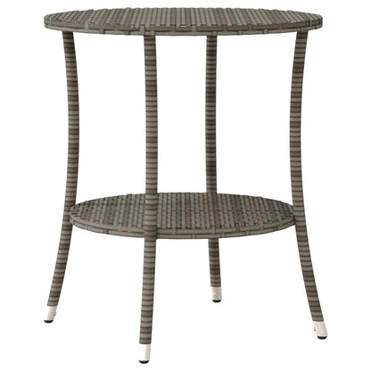 Set da Bistrot 3 pz con Cuscini Grigio in Polyrattan
