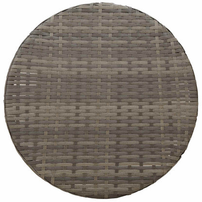 Set da Bistrot 3 pz con Cuscini Grigio in Polyrattan
