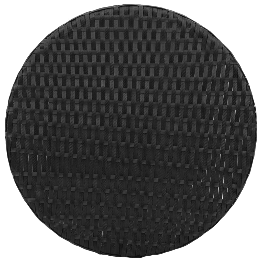 Set da Bistrò 3 pz con Cuscini Nero in Polyrattan | homemem39