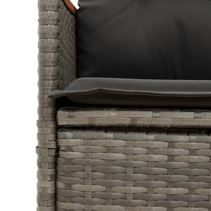 Set da Bistrò 3 pz con Cuscini Grigio in Polyrattan | homemem39