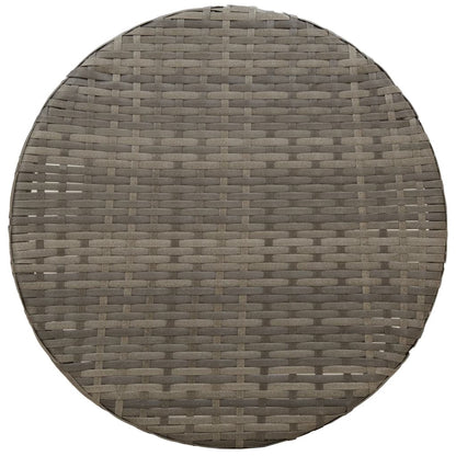 Set da Bistrò 3 pz con Cuscini Grigio in Polyrattan | homemem39