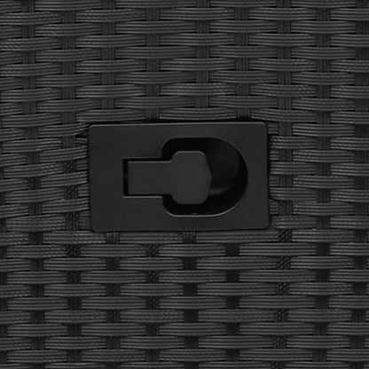 Set da Bistrò 3 pz con Cuscini Nero in Polyrattan