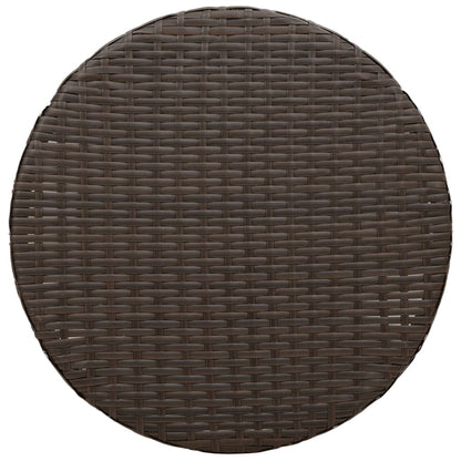 Set Bistrò 3 pz con Cuscini Marrone in Polyrattan