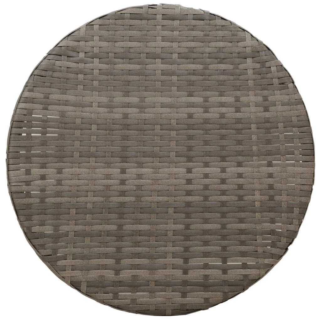 Set da Bistrò 3 pz con Cuscini Grigio in Polyrattan - homemem39