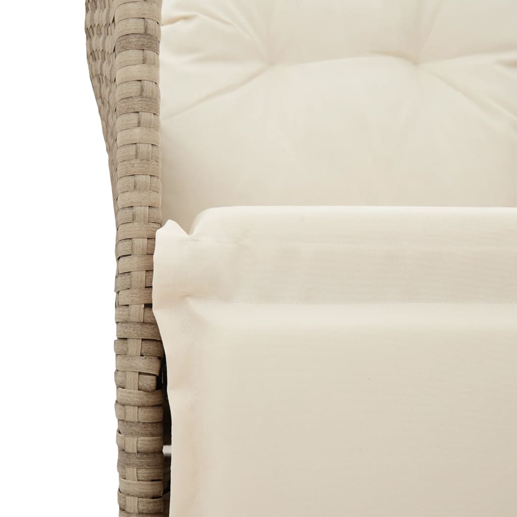 Set da Bistrò 3 pz con Cuscini Beige in Polyrattan - homemem39