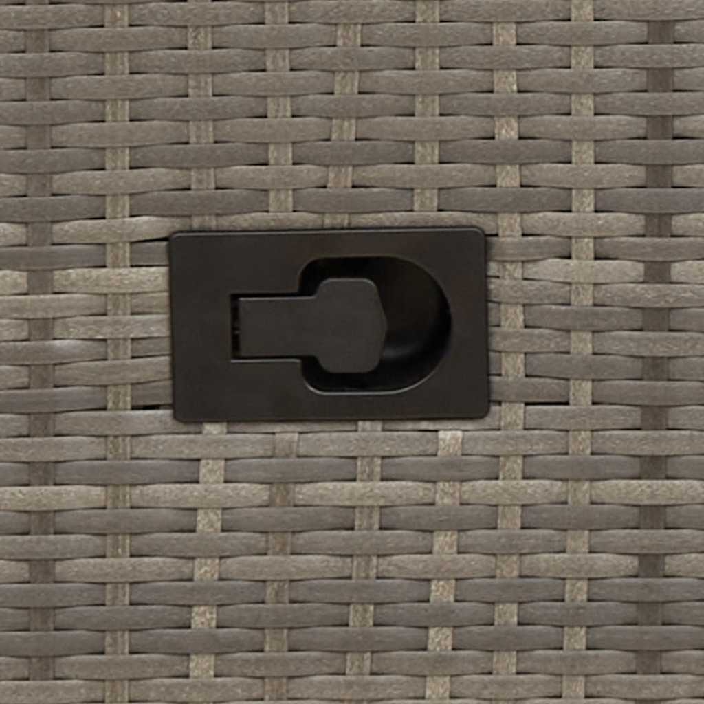 Set da Bistrot 3 pz con Cuscini Grigio in Polyrattan - homemem39