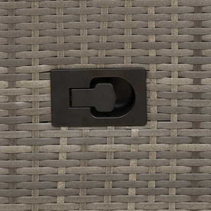 Set da Bistrot 3 pz con Cuscini Grigio in Polyrattan - homemem39