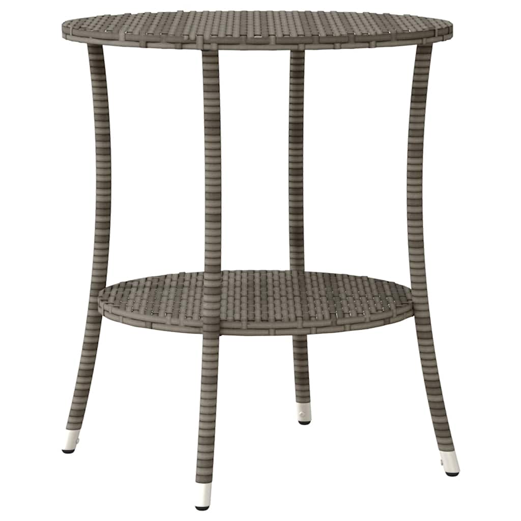 Set da Bistrot 3 pz con Cuscini Grigio in Polyrattan