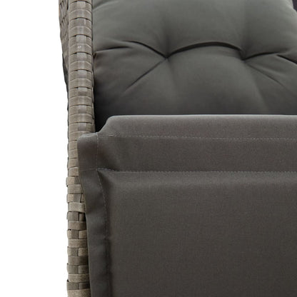 Set da Bistrò 3 pz con Cuscini Grigio in Polyrattan - homemem39