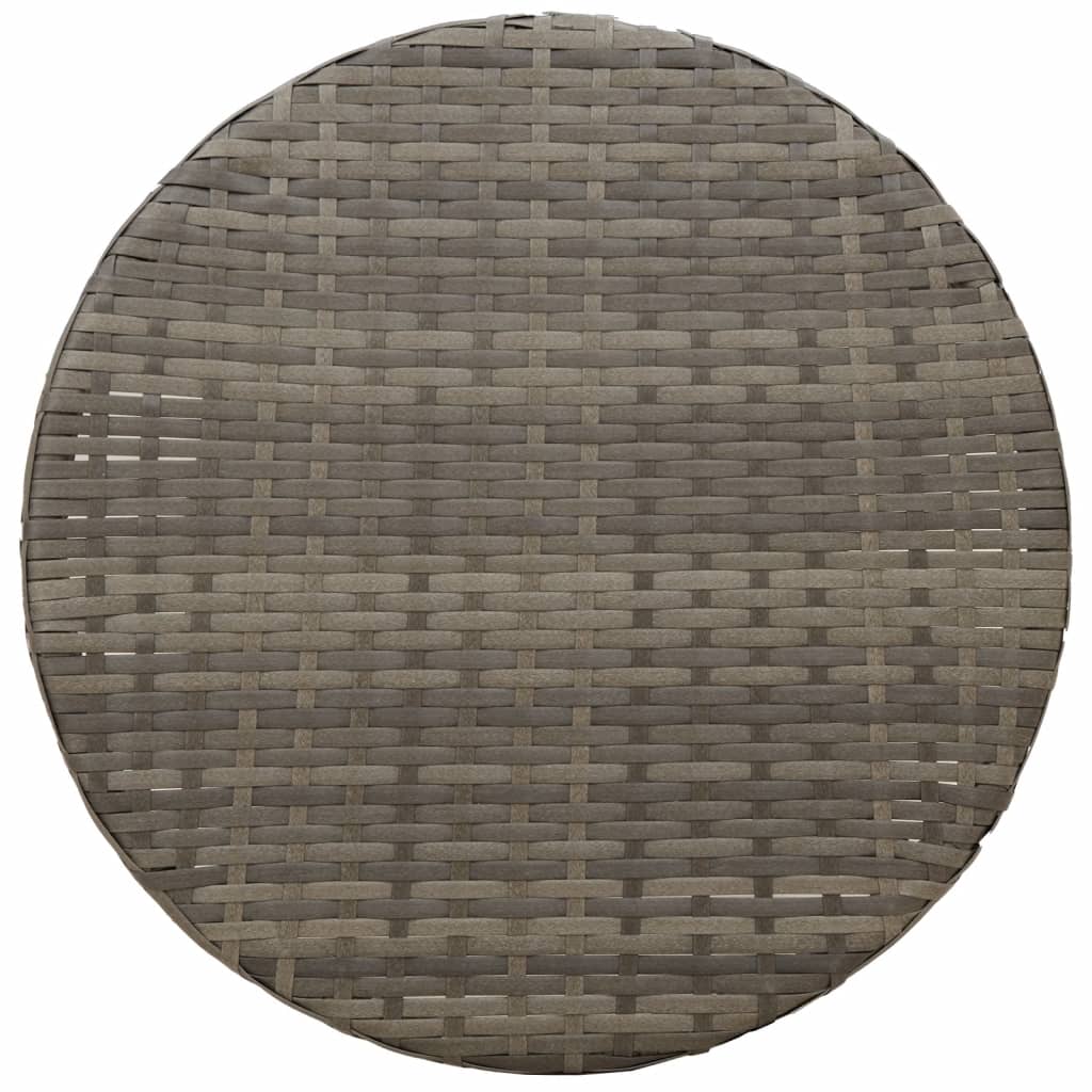Set da Bistrò 3 pz con Cuscini Grigio in Polyrattan - homemem39