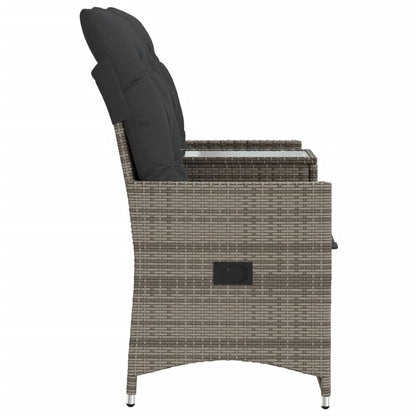 Divano Giardino Reclinabile 2 Posti Tavolino Grigio Polyrattan | homemem39