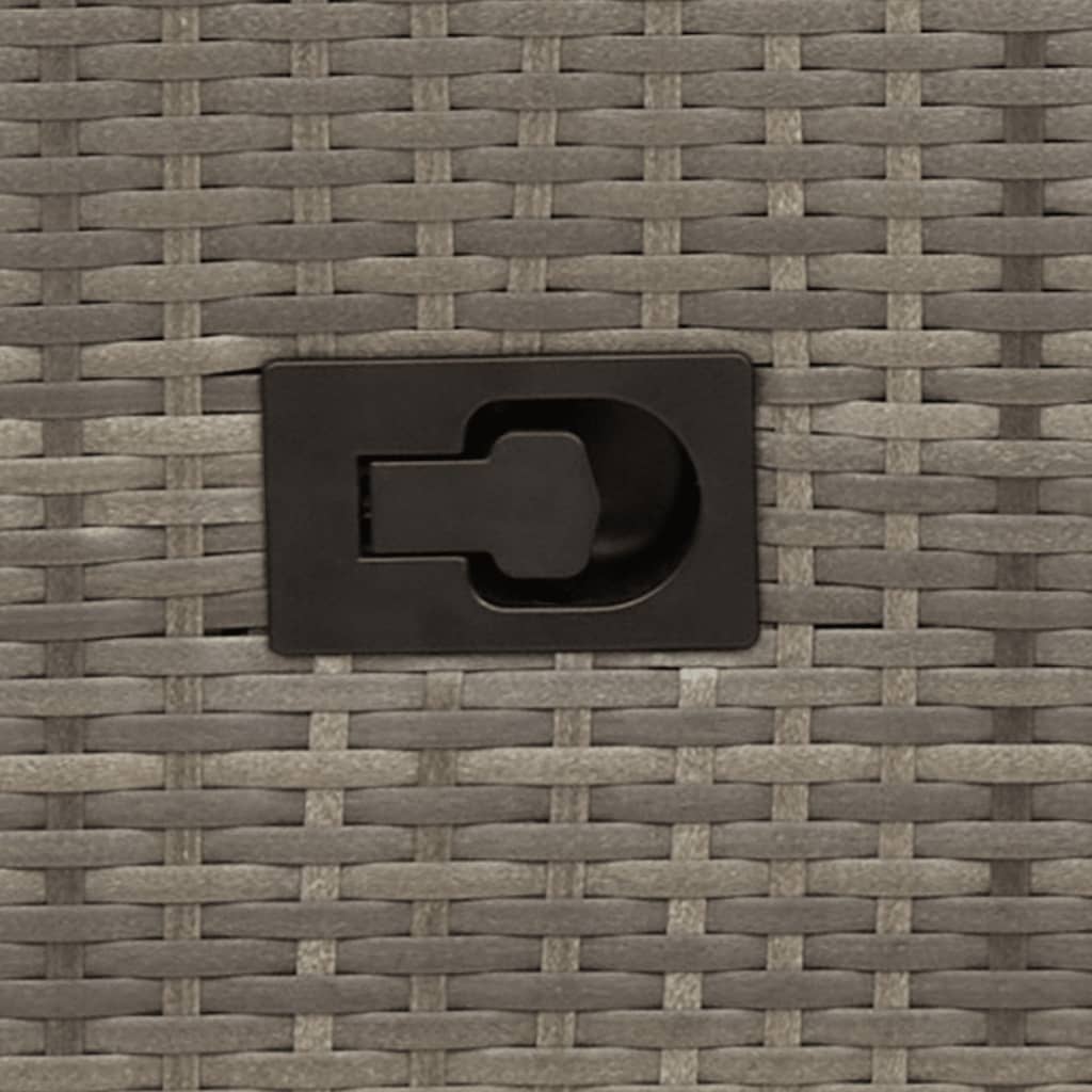Divano Giardino Reclinabile 2 Posti Tavolino Grigio Polyrattan | homemem39