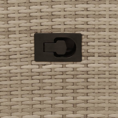 Divano Giardino Reclinabile 2 Posti Tavolino Beige Polyrattan | homemem39