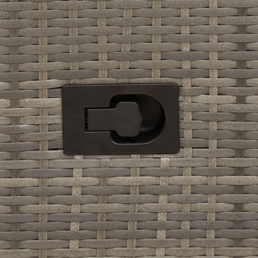 Divano da giardino reclinabile a 2 posti con tavolo grigio in polyrattan | homemem39