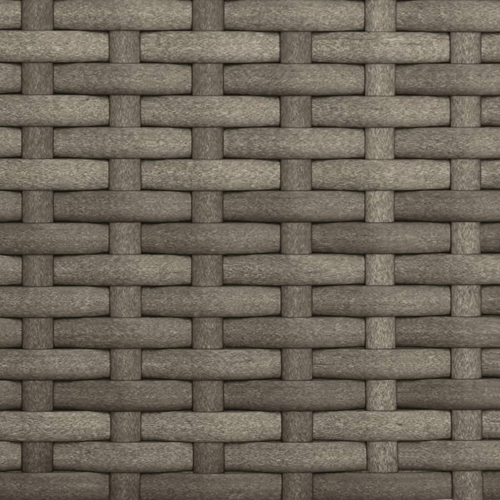 Divano da giardino a 3 posti con baldacchino e sgabelli in Polyrattan Grigio | homemem39