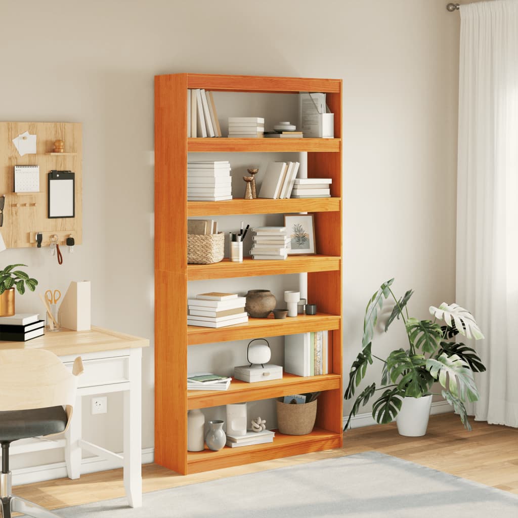 Libreria/Divisorio 100x30x199,5 cm in Legno Massello di Pino | homemem39