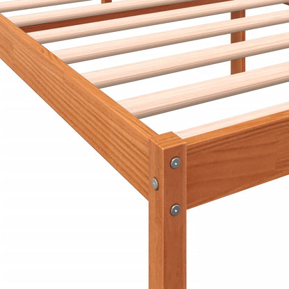 Letto per Anziani Marrone Cera 75x190 cm Legno Massello di Pino