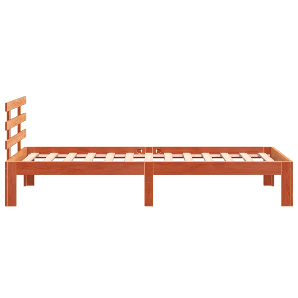 Letto senza Materasso Marrone Cera 90x190 cm in Legno di Pino - homemem39