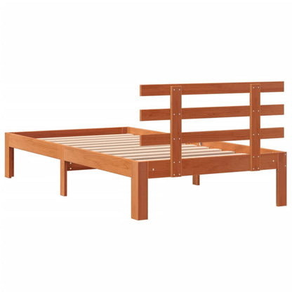 Letto senza Materasso Marrone Cera 90x190 cm in Legno di Pino - homemem39