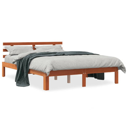 Letto senza Materasso Marrone Cera 120x190 cm in Legno di Pino - homemem39