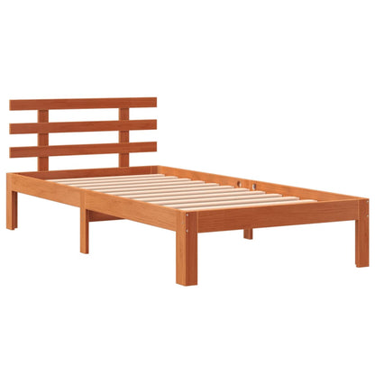 Letto senza Materasso Marrone Cera 90x200 cm Legno di Pino - homemem39