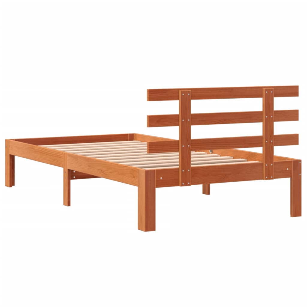 Letto senza Materasso Marrone Cera 100x200 cm in Legno di Pino - homemem39