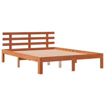 Giroletto senza Materasso Marrone Cera 140x200cm Massello Pino - homemem39