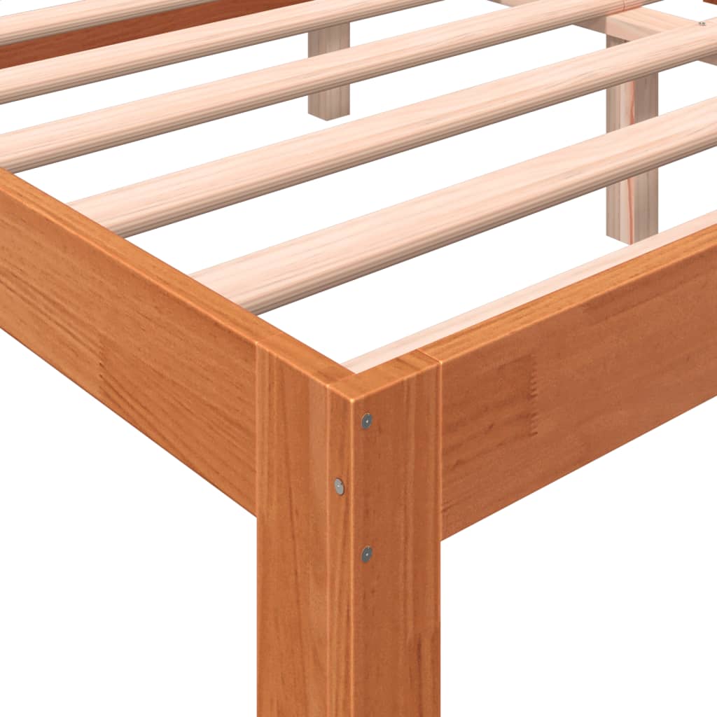 Letto senza Materasso Marrone Cera 160x200 cm in Legno di Pino - homemem39