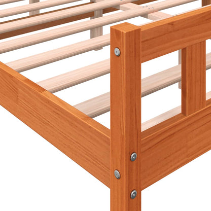 Letto senza Materasso Marrone Cera 150x200 cm in Legno di Pino - homemem39