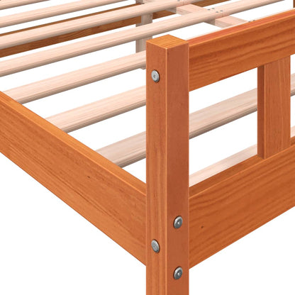 Letto senza Materasso Marrone Cera 180x200 cm in Legno di Pino - homemem39