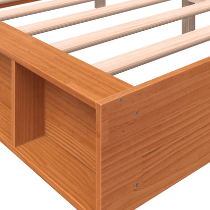 Letto senza Materasso Marrone Cera 150x200 cm in Legno di Pino - homemem39