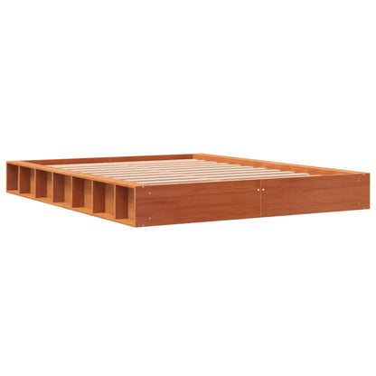 Letto senza Materasso Marrone Cera 120x200 cm in Legno di Pino - homemem39